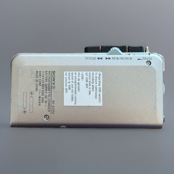 Sony M-570V Microcassette VOR Clear Voice Plus - Tested Working READ! - Picture 2 of 10